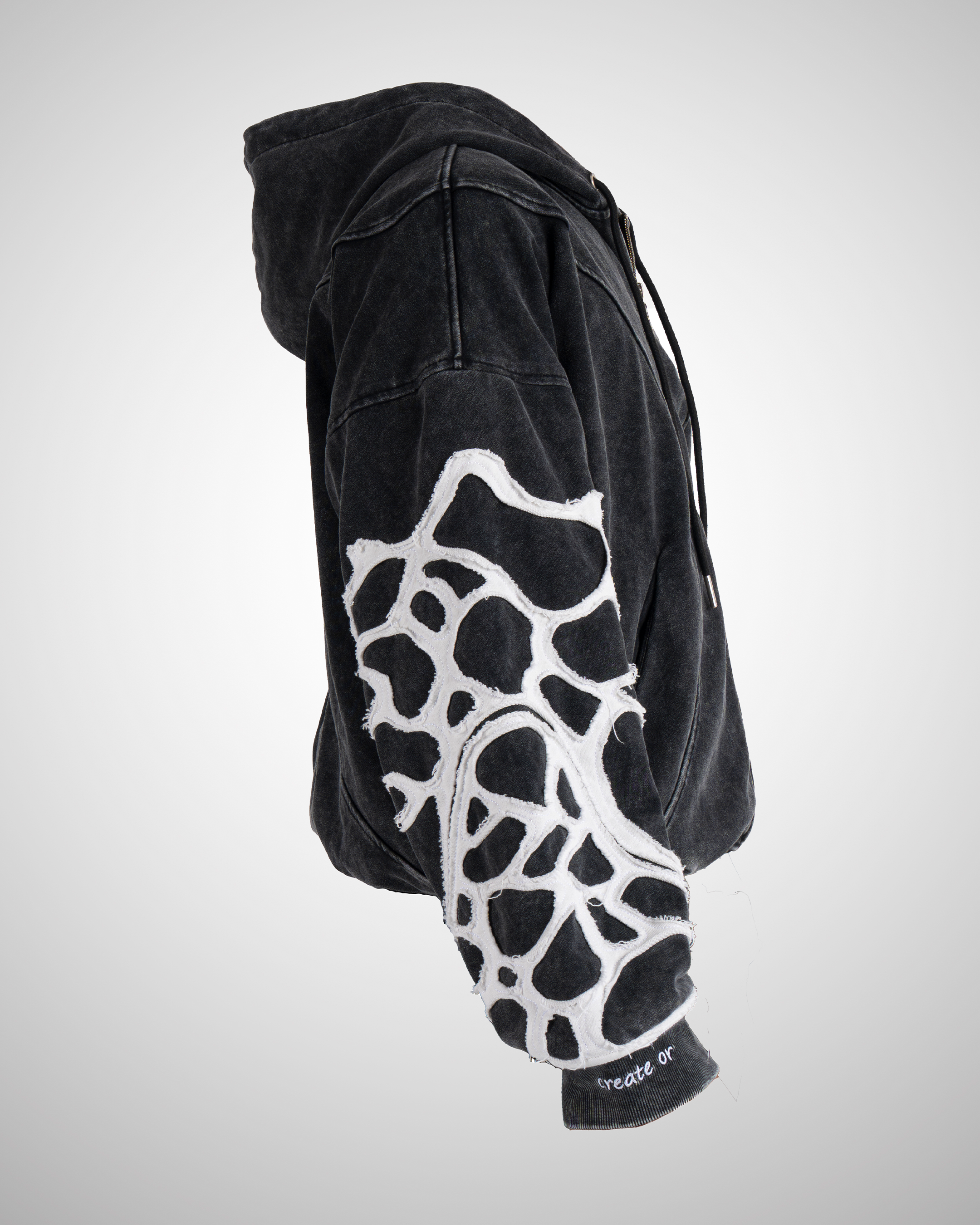 Whispering Waves ZIP-UP BLACK