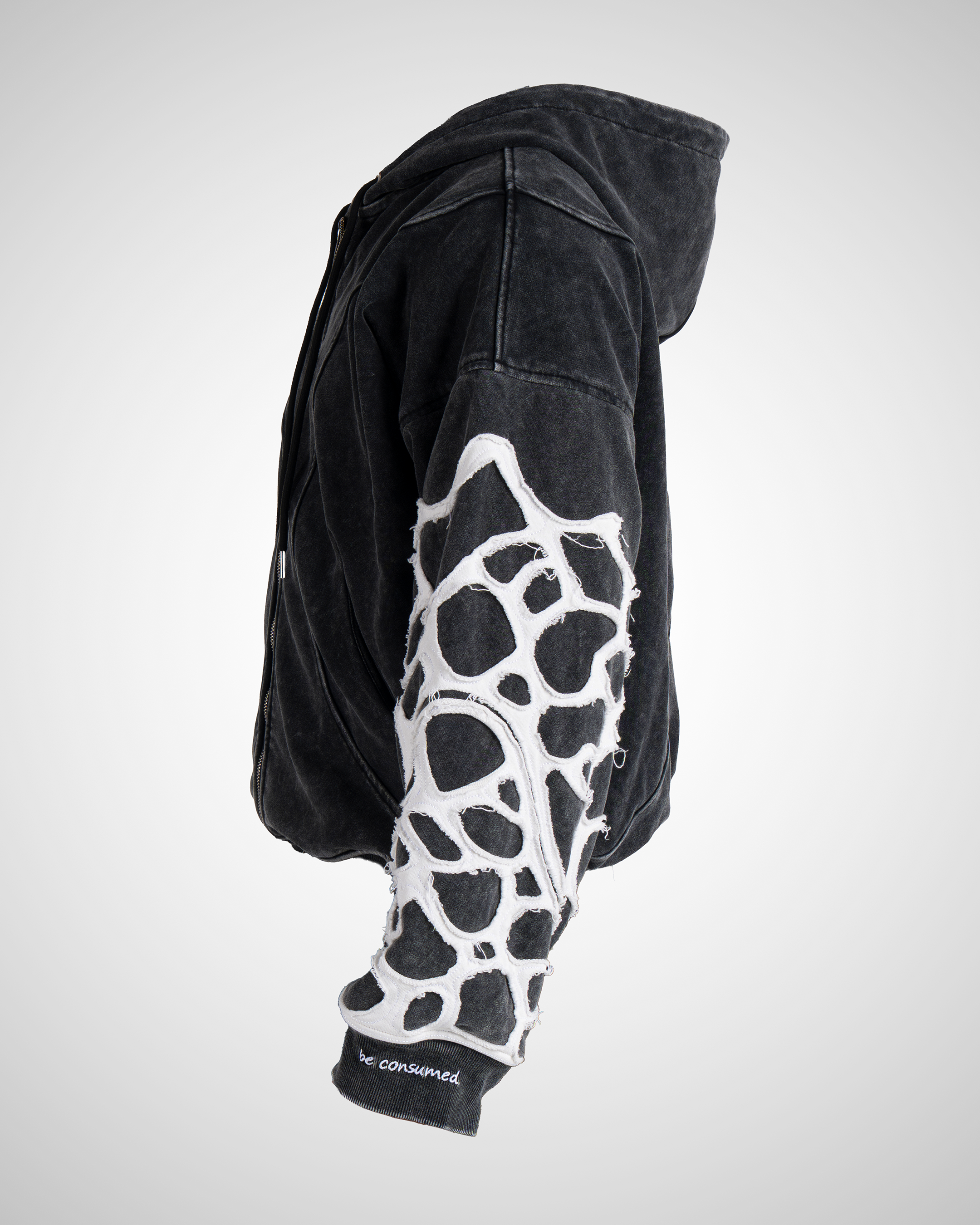 Whispering Waves ZIP-UP BLACK