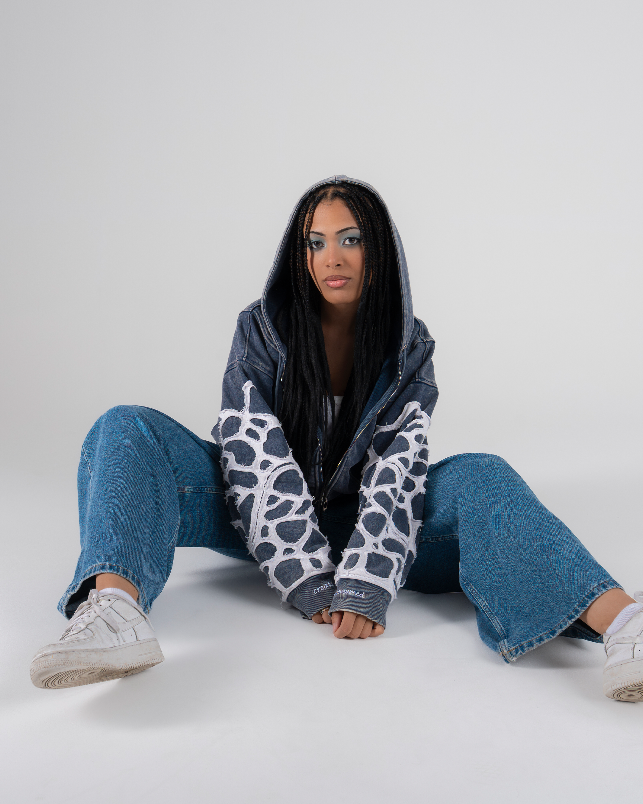 Whispering Waves ZIP-UP BLUE